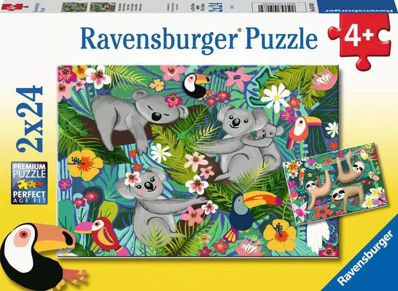Koalas & Sloths - Children's Puzzle, 2 Puzzles x 24 Pieces