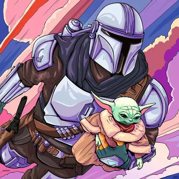 The Mandalorian: Grogu Moments - Children's Puzzle, 3 Puzzles x 49 Pieces