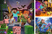 Minecraft Biomes - Children's Puzzle, 3 Puzzles x 49 Pieces