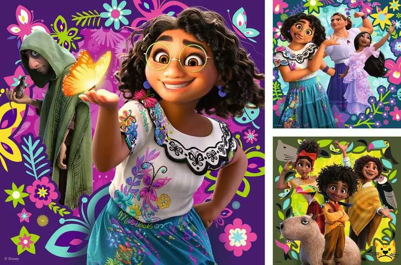Disney Encanto: The Magic Awaits - Children's Puzzle, 3 Puzzles x 49 Pieces