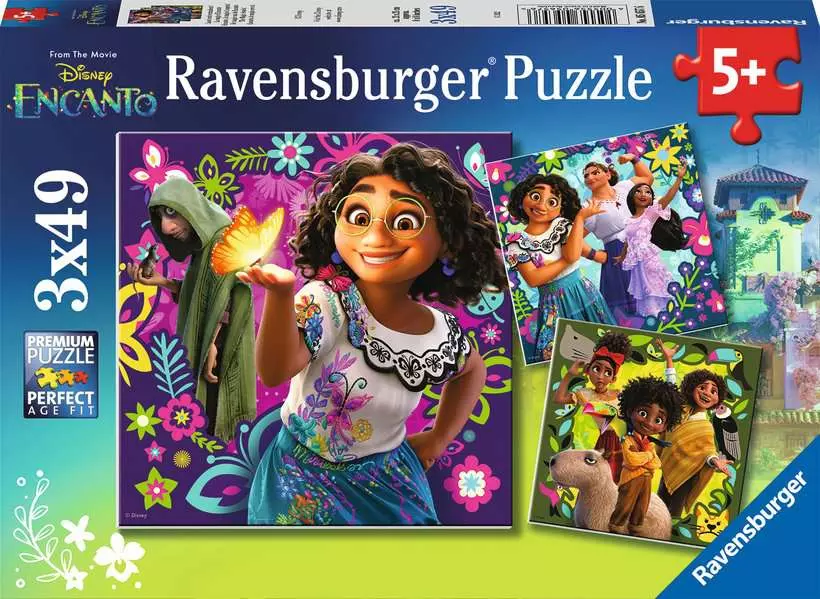 Disney Encanto: The Magic Awaits - Children's Puzzle, 3 Puzzles x 49 Pieces