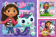 Gabby's Dollhouse: It's Meow Time! - Children's Puzzle, 3 Puzzles x 49 Pieces