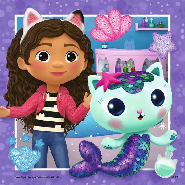 Gabby's Dollhouse: It's Meow Time! - Children's Puzzle, 3 Puzzles x 49 Pieces