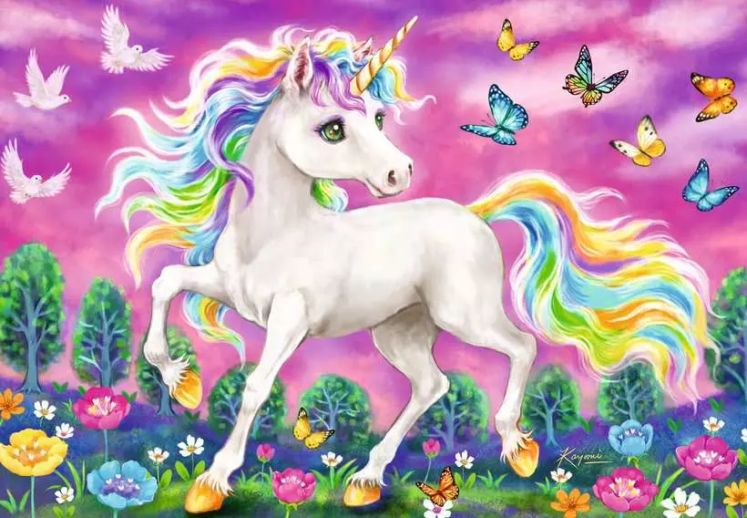 Unicorn and Pegasus - Children's Puzzle, 2 Puzzles x 24 Pieces