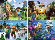 Minecraft - Bumper Puzzle Pack, 4 Puzzles x 100 Pieces