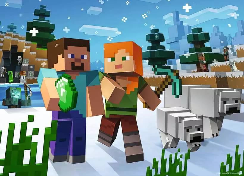 Minecraft - Bumper Puzzle Pack, 4 Puzzles x 100 Pieces