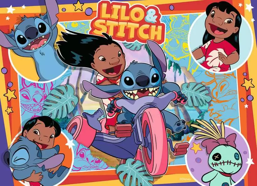 Disney Stitch - Bumper Puzzle Pack, 4 Puzzles x 100 Pieces