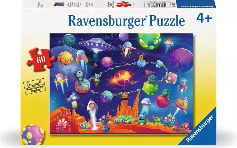 Space Aliens - Children's Puzzle, 60 Pieces
