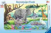 Animals of Africa - Frame Puzzle, 15 Pieces