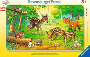 Baby Animals in the Meadow - Frame Puzzle, 15 Pieces