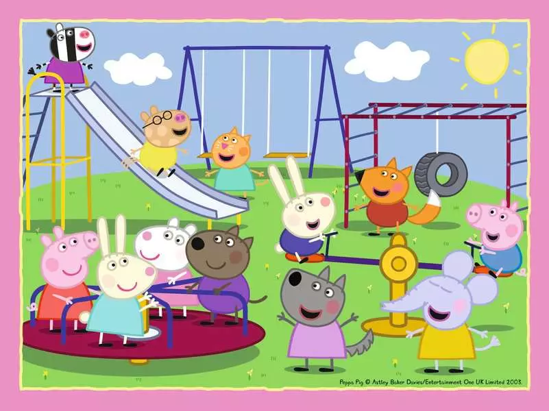 Peppa Pig (12, 16, 20 & 24 Pieces) - 4 Jigsaw Puzzles - Children's Puzzle