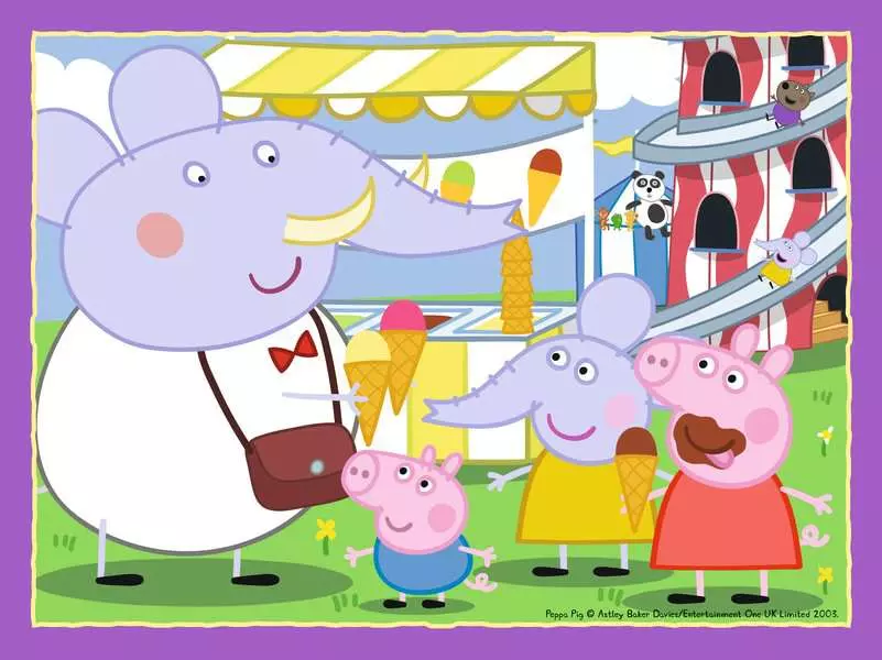 Peppa Pig (12, 16, 20 & 24 Pieces) - 4 Jigsaw Puzzles - Children's Puzzle