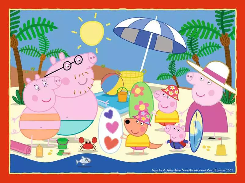 Peppa Pig (12, 16, 20 & 24 Pieces) - 4 Jigsaw Puzzles - Children's Puzzle