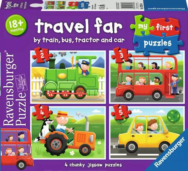 MFP: Travel Far (2, 3, 4 & 5 Pieces) - 4 Jigsaw Puzzles - Children's Puzzle