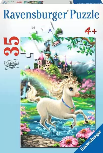 Unicorn Castle - Children's Puzzle, 35 Pieces