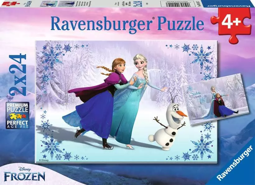 Disney Frozen: Sister Forever - Children's Puzzle, 2 Puzzles x 24 Pieces