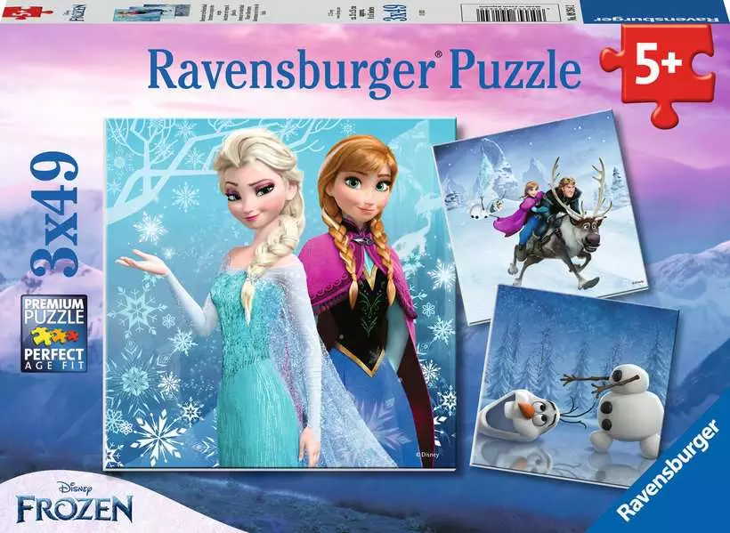 Disney Frozen: Winter Adventures - Children's Puzzle, 3 Puzzles x 49 Pieces