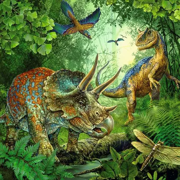 Dinosaur Fascination - Children's Puzzle, 3 Puzzles x 49 Pieces