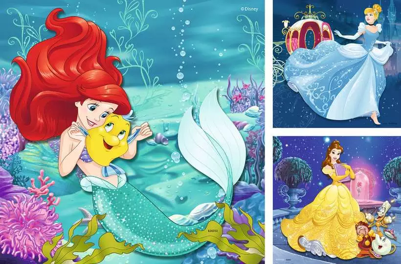Disney Princess: Adventure - Children's Puzzle, 3 Puzzles x 49 Pieces