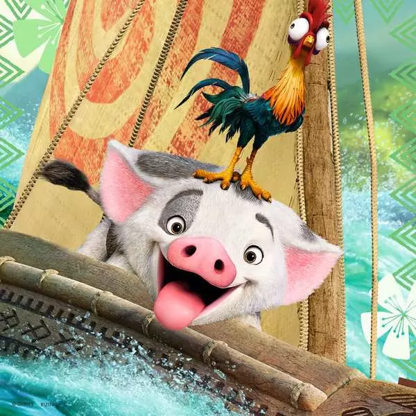 Moana: Born to Voyage - Children's Puzzle, 3 Puzzles x 49 Pieces