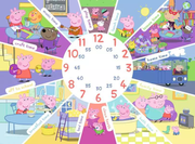 Peppa Pig: Tell the Time Clock - Children's Puzzle, 60 Pieces