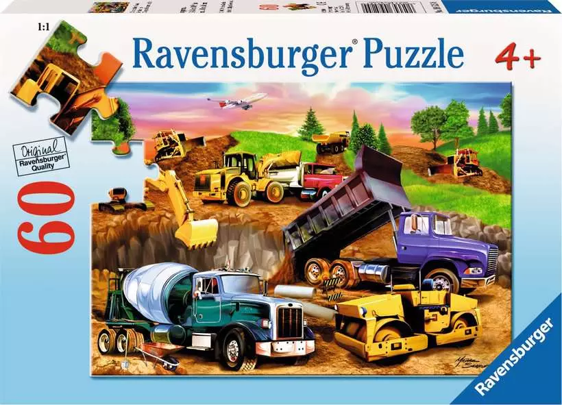 Construction Crowd - Children's Puzzle, 60 Pieces