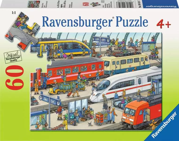 Railway Station - Children's Puzzle, 60 Pieces