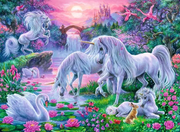 Unicorns in the Sunset Glow - Children's Puzzle, 150 Pieces (XXL)
