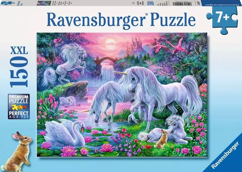Unicorns in the Sunset Glow - Children's Puzzle, 150 Pieces (XXL)