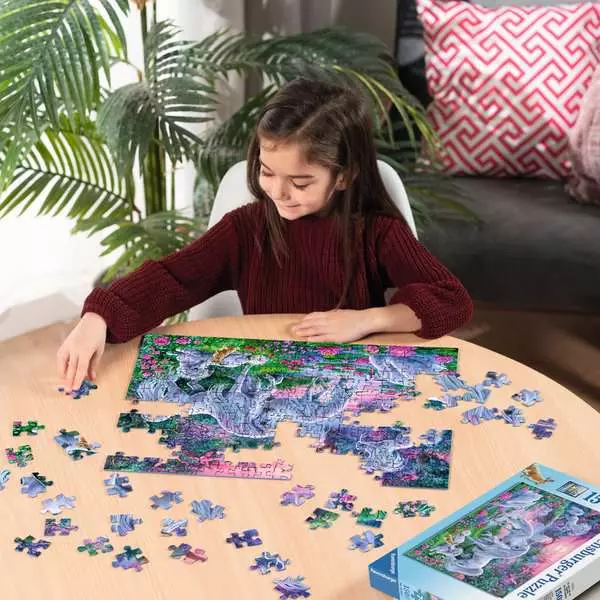 Unicorns in the Sunset Glow - Children's Puzzle, 150 Pieces (XXL)