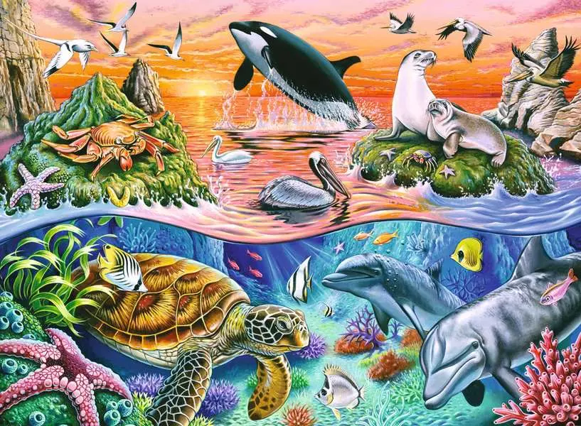 Beautiful Ocean - Children's Puzzle, 100 Pieces (XXL)