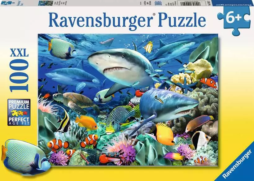 Shark Reef - Children's Puzzle, 100 Pieces (XXL)