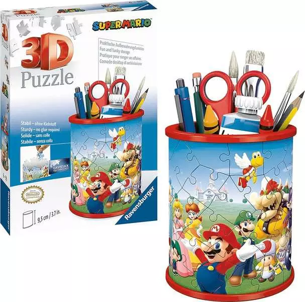 Nintendo Super Mario: Pencil Cup - 3D Puzzle, 54 Pieces