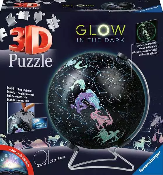 Star Globe: Glow in the Dark - 3D Puzzle, 180 Pieces