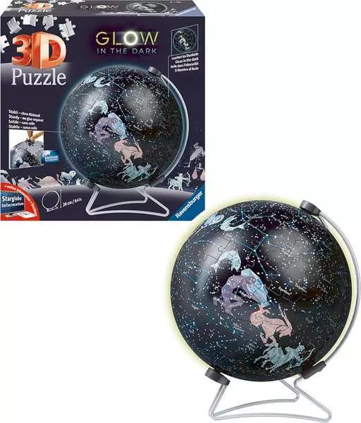 Star Globe: Glow in the Dark - 3D Puzzle, 180 Pieces