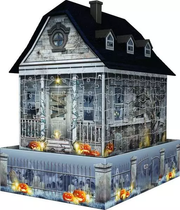 Haunted House with Light Effects: Night Edition - 3D Puzzle, 216 Pieces