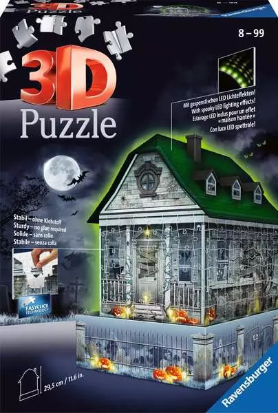 Haunted House with Light Effects: Night Edition - 3D Puzzle, 216 Pieces