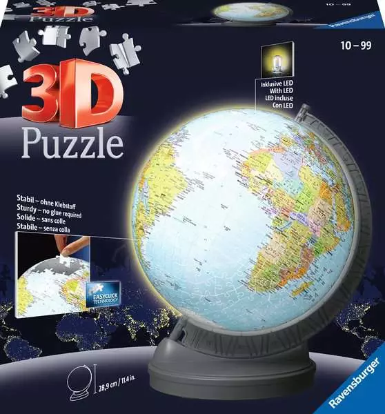 Globe: Night Stand - 3D Puzzle, 540 Pieces