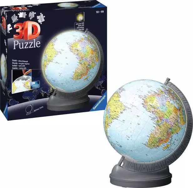 Globe: Night Stand - 3D Puzzle, 540 Pieces