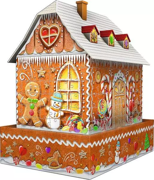 Gingerbread House with Light: Night Edition - 3D Puzzle, 216 Pieces