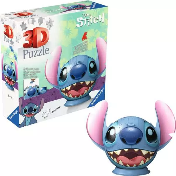 Disney Stitch with Ears - 3D Puzzle, 72 Pieces