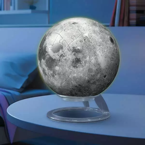 Moon: Glow in the Dark - 3D Puzzle, 72 Pieces