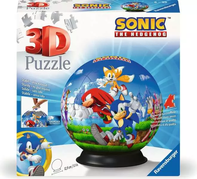 Sonic the Hedgehog - 3D Puzzle-Ball, 72 Pieces