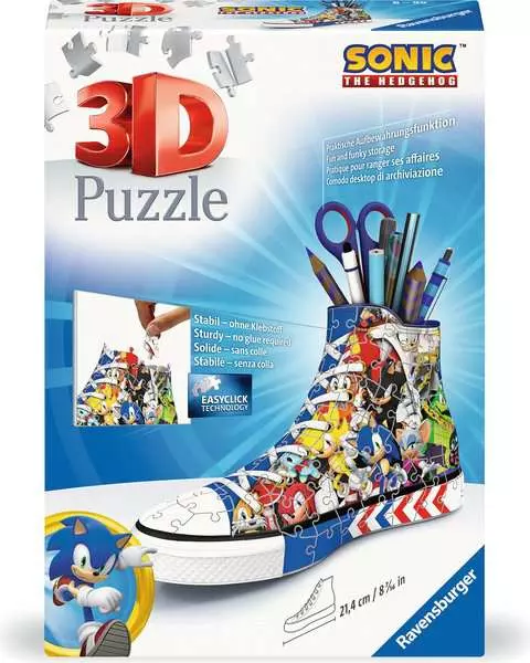 Sonic the Hedgehog: Sneaker - 3D Puzzle, 108 Pieces