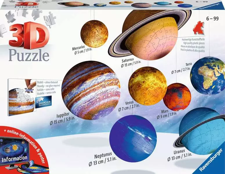 Solar System - 3D Puzzle-Ball, 540 Pieces