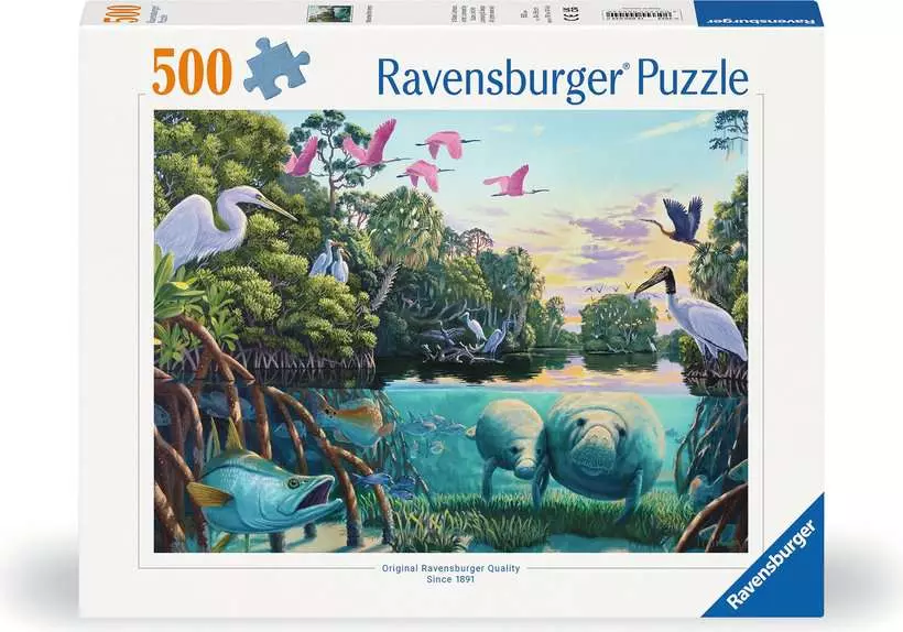 Manatee Moments - Standard Adult Puzzle, 500 Pieces