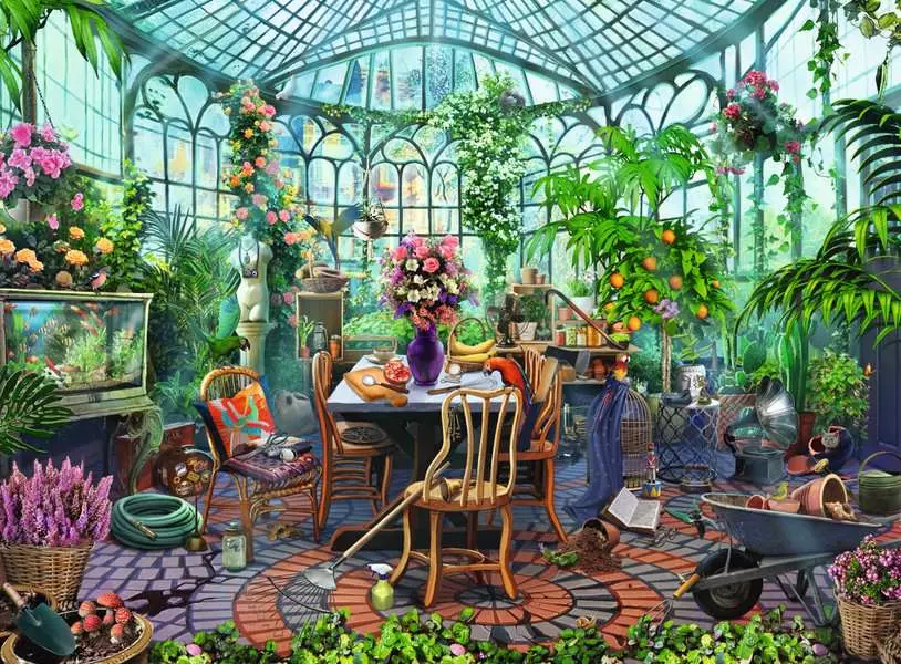 Greenhouse Morning - Standard Adult Puzzle, 500 Pieces