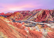 Beautiful Mountains: Rainbow Mountains, China - Puzzle Highlights, 1000 Pieces