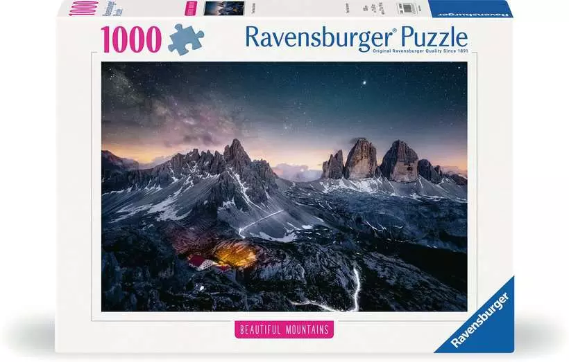 Beautiful Mountains: Three Peaks, Dolomites - Puzzle Highlights, 1000 Pieces