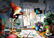 Disney Pixar: The Artist's Desk - Standard Adult Puzzle, 1000 Pieces